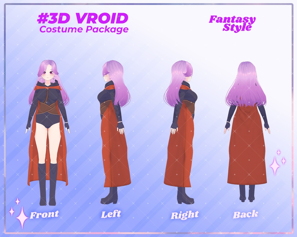 3D VRoid Enchanted Clothing Pack Elegant & Mystical Fashion | VRoid Clothes, VRoid Outfit, VRoid Costume