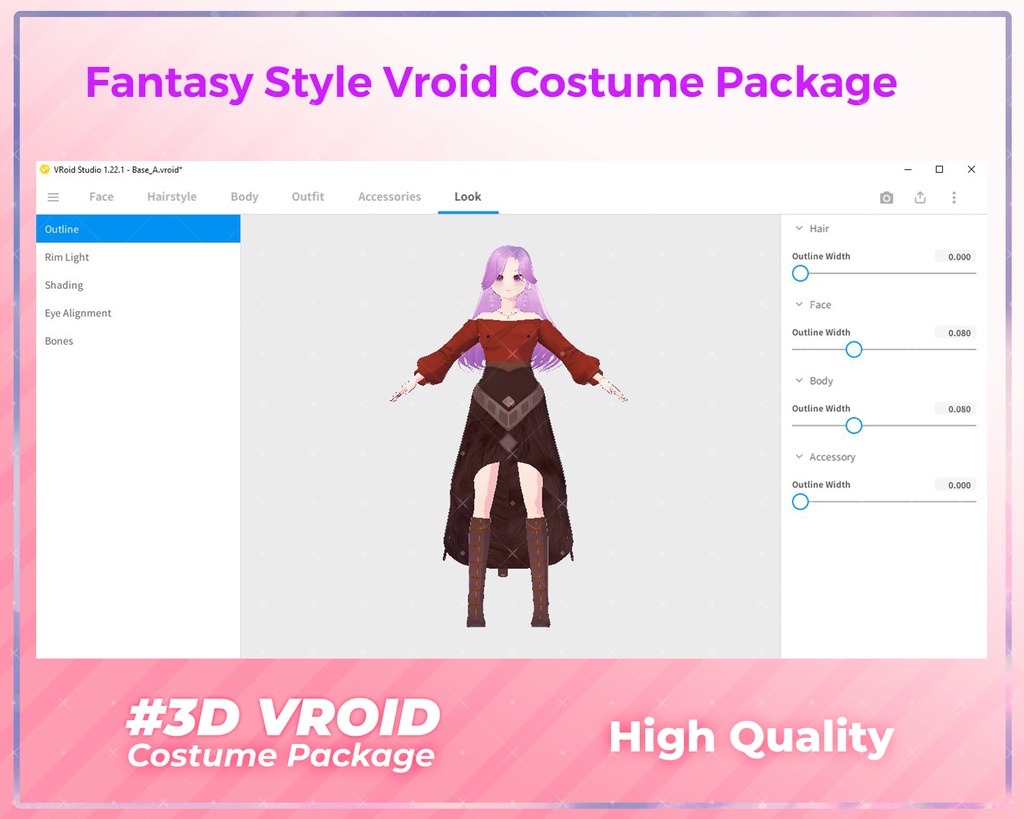 3D VRoid Outfit Pack Fantasy Style Dark Enchanted Costumes for VRoid Models | VRoid Clothes, VRoid Costume, VRoid Fashion
