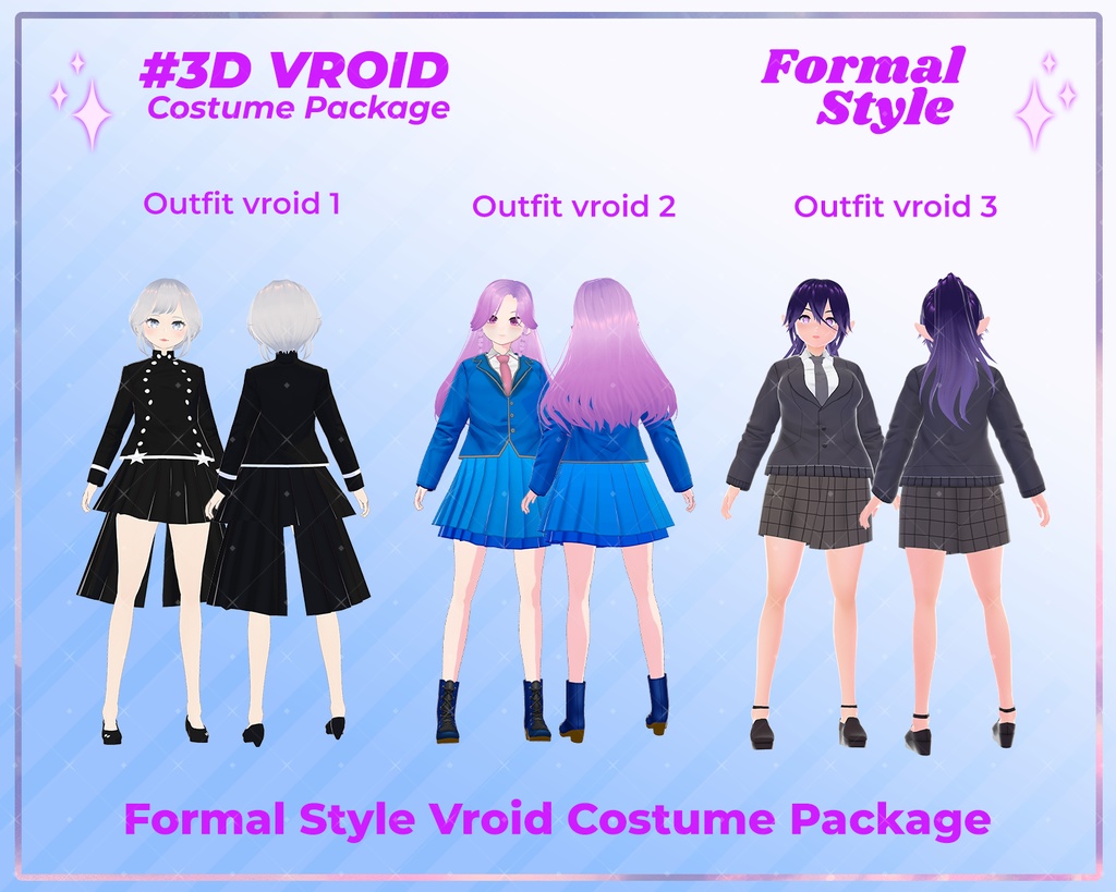 3D VRoid Casual Girl Outfit Pack Cute & Trendy Clothes for VRoid Models | VRoid Clothes, VRoid Fashion, VRoid Outfit
