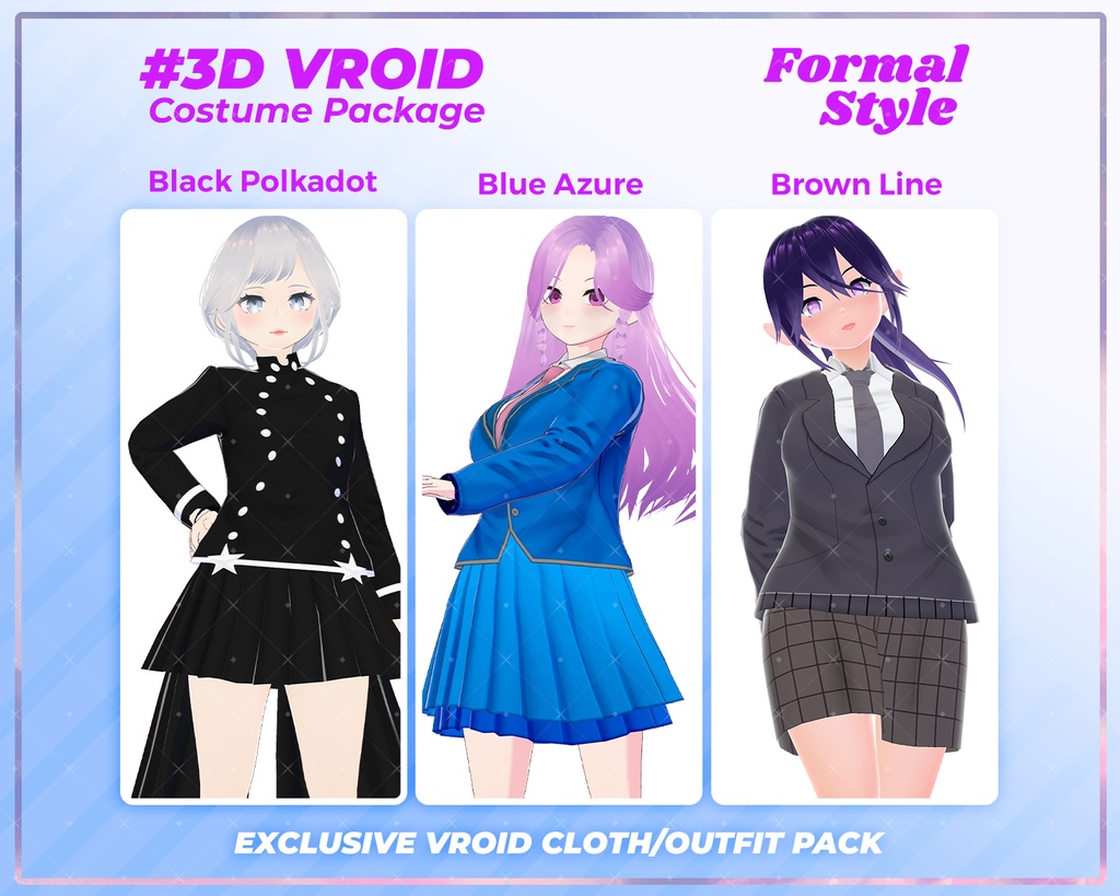 3D VRoid Casual Girl Outfit Pack Cute & Trendy Clothes for VRoid Models | VRoid Clothes, VRoid Fashion, VRoid Outfit