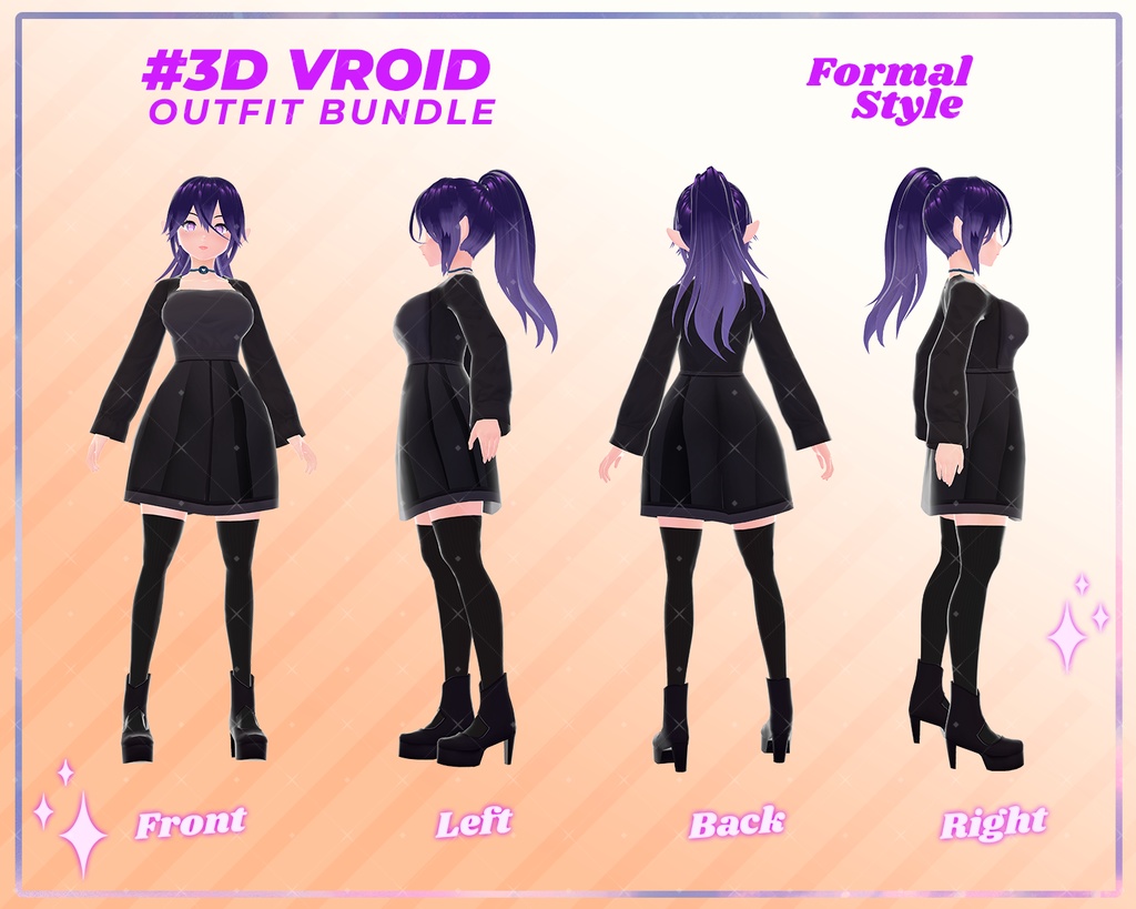 3D VRoid Clothing Pack Cozy & Chic Casual Girl Fashion | VRoid Outfit, VRoid Casual Wear, VRoid Fashion