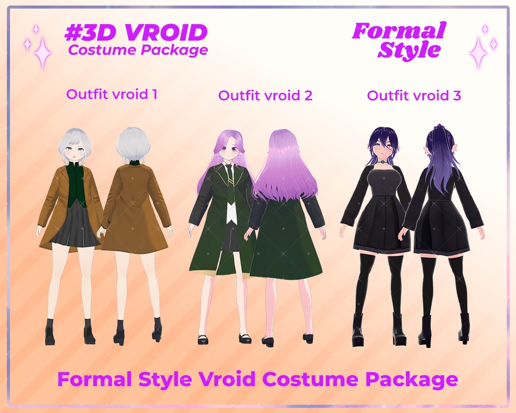 3D VRoid Clothing Pack Cozy & Chic Casual Girl Fashion | VRoid Outfit, VRoid Casual Wear, VRoid Fashion