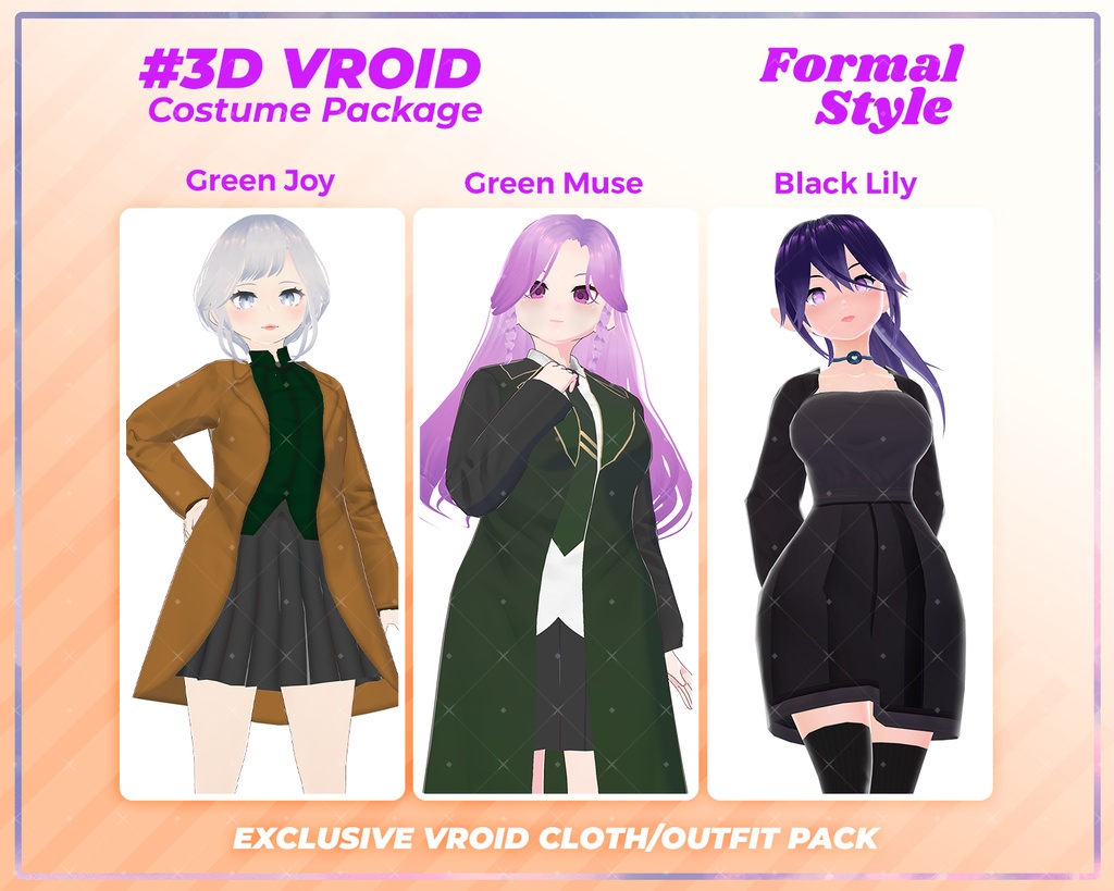 3D VRoid Clothing Pack Cozy & Chic Casual Girl Fashion | VRoid Outfit, VRoid Casual Wear, VRoid Fashion