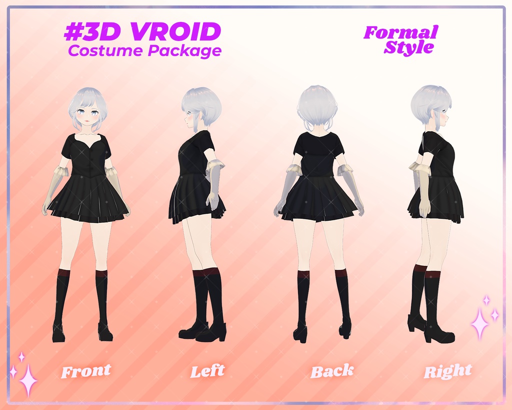 3D VRoid Casual Fashion Pack Feminine & Stylish Everyday Wear | VRoid Clothing, VRoid Style, VRoid Trendy