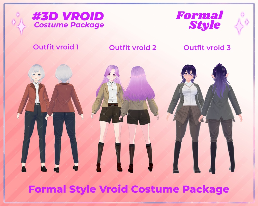 3D VRoid Girl Clothing Pack Casual & Playful Fashion for VRoid Models | VRoid Fashion, VRoid Trendy, VRoid Style