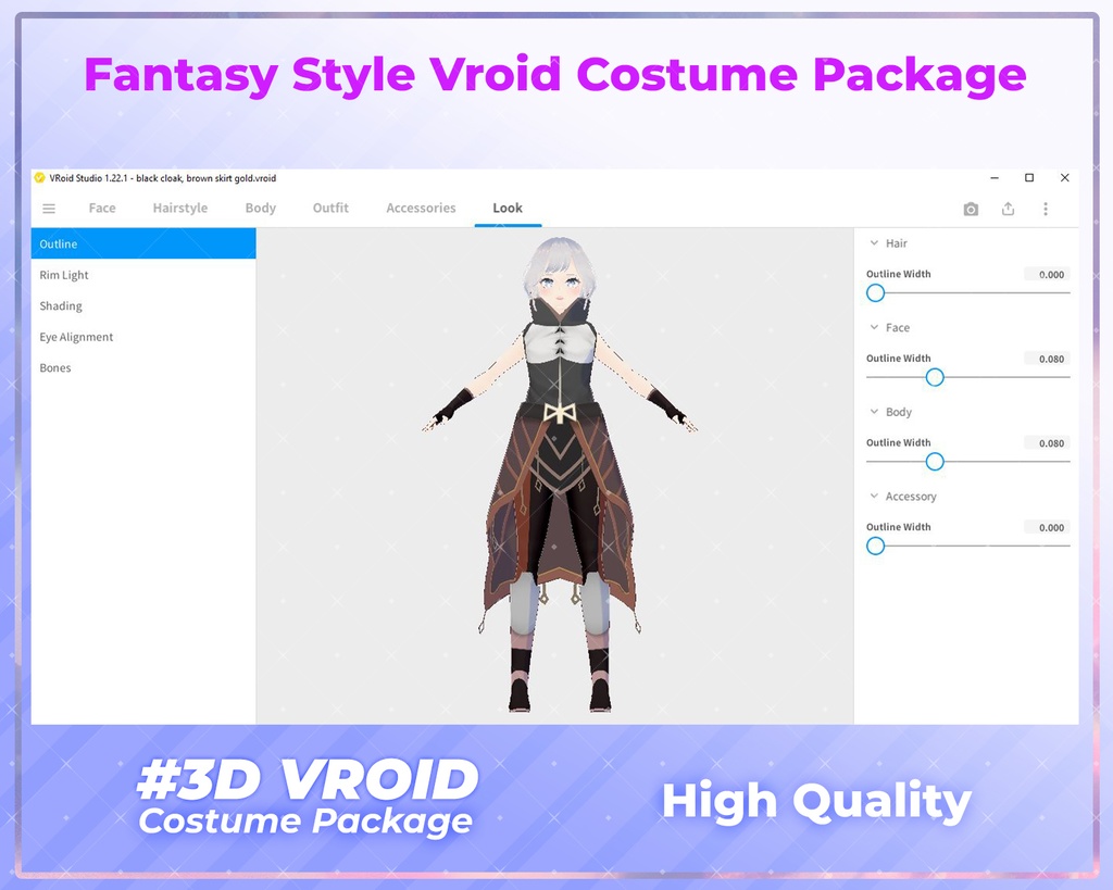 3D VRoid Fantasy Girl Outfit Pack Enchanted & Elegant Dresses for VRoid Models | VRoid Dress, VRoid Clothes, VRoid Fashion