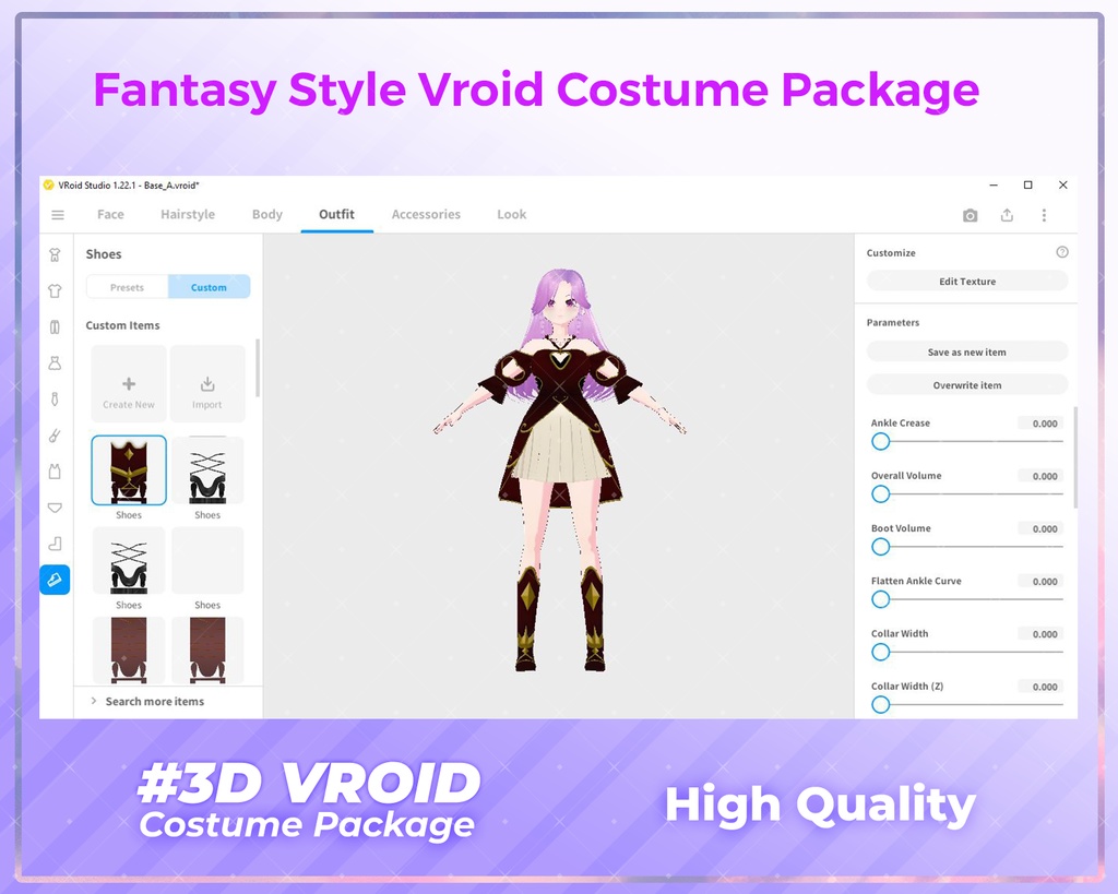 3D VRoid Outfit Pack Fantasy Style Royal & Adventurer Costumes for VRoid Models | VRoid Clothes, VRoid Costume, VRoid Fashion