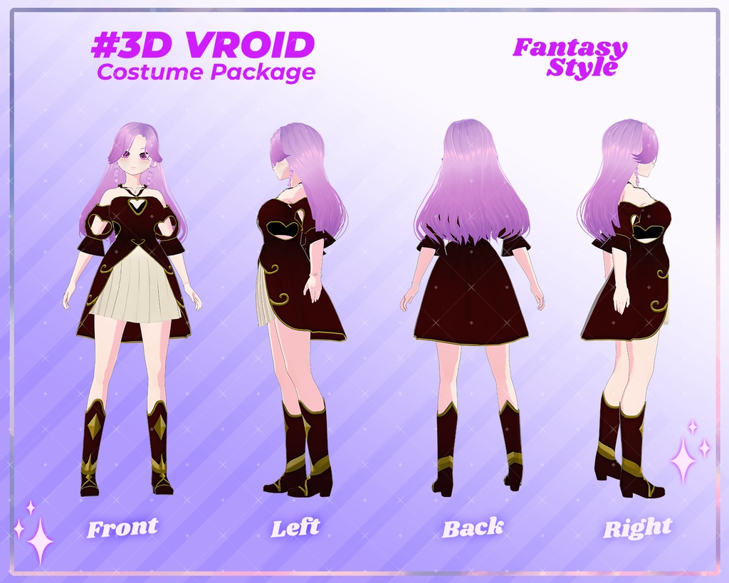 3D VRoid Outfit Pack Fantasy Style Royal & Adventurer Costumes for VRoid Models | VRoid Clothes, VRoid Costume, VRoid Fashion