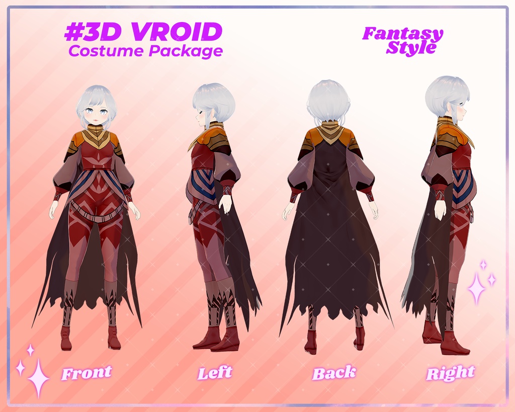 3D VRoid Outfit Pack Fantasy Style Warrior & Noble Princess Costumes for VRoid Models | VRoid Clothes, VRoid Costume, VRoid Fashion