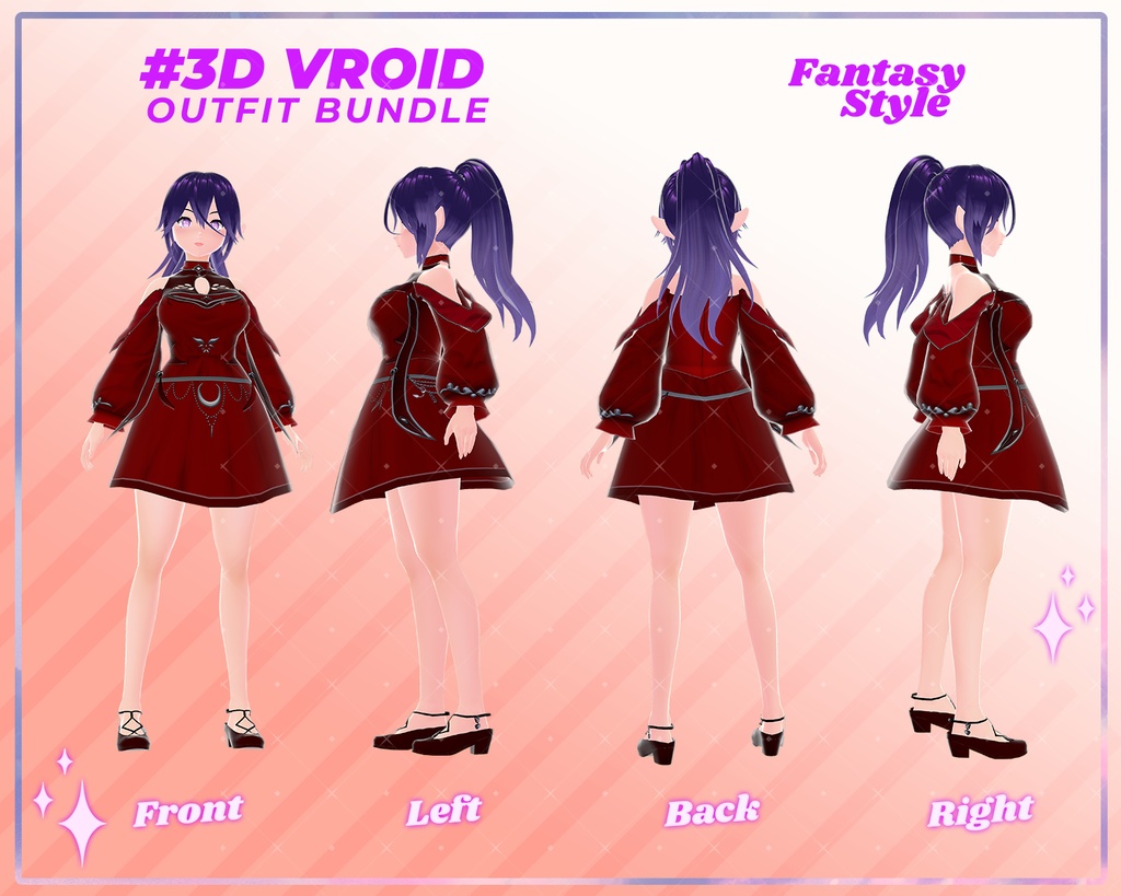 3D VRoid Outfit Pack Fantasy Style Warrior & Noble Princess Costumes for VRoid Models | VRoid Clothes, VRoid Costume, VRoid Fashion