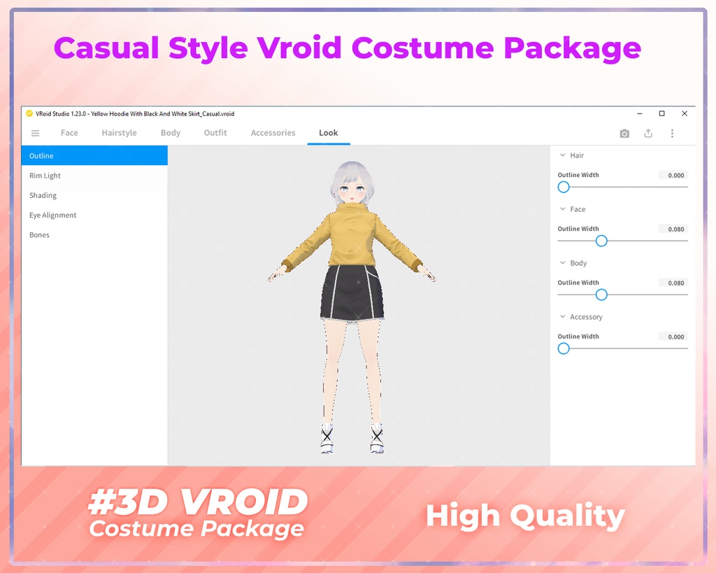 3D VRoid Outfit Pack Casual Style Chic & Trendy Clothes for VRoid Models | VRoid Clothes, VRoid Costume, VRoid Fashion
