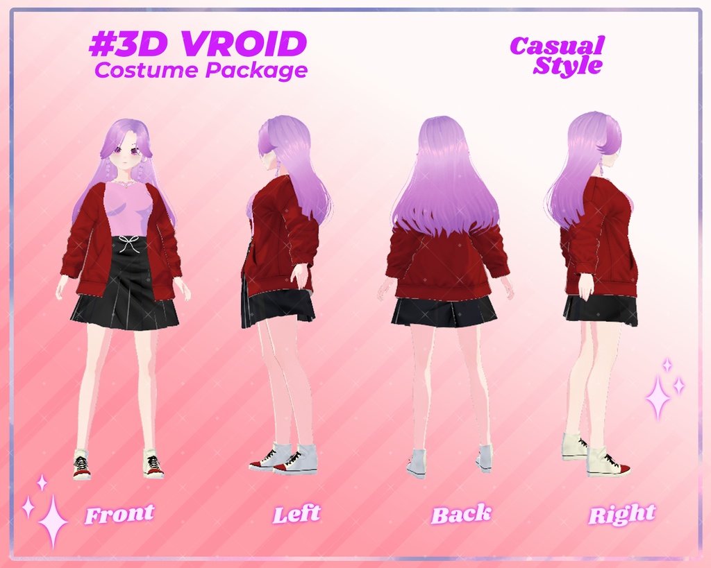 3D VRoid Outfit Pack Casual Style Chic & Cozy Fashion for VRoid Models | VRoid Clothes, VRoid Costume, VRoid Fashion