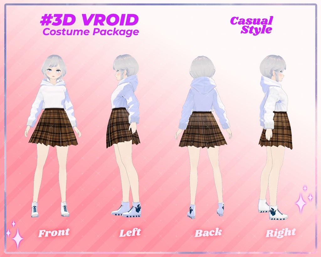 3D VRoid Outfit Pack Casual Style Chic & Cozy Fashion for VRoid Models | VRoid Clothes, VRoid Costume, VRoid Fashion