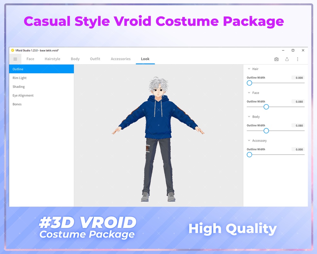 3D VRoid Outfit Pack Casual Style Sleek & Urban Male Fashion for VRoid Models | VRoid Clothes, VRoid Costume, VRoid Fashion