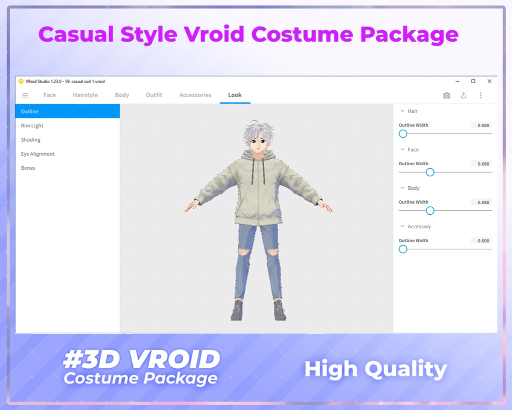 3D VRoid Outfit Pack Casual Style Comfortable & Trendy Hoodies for VRoid Models | VRoid Clothes, VRoid Costume, VRoid Fashion