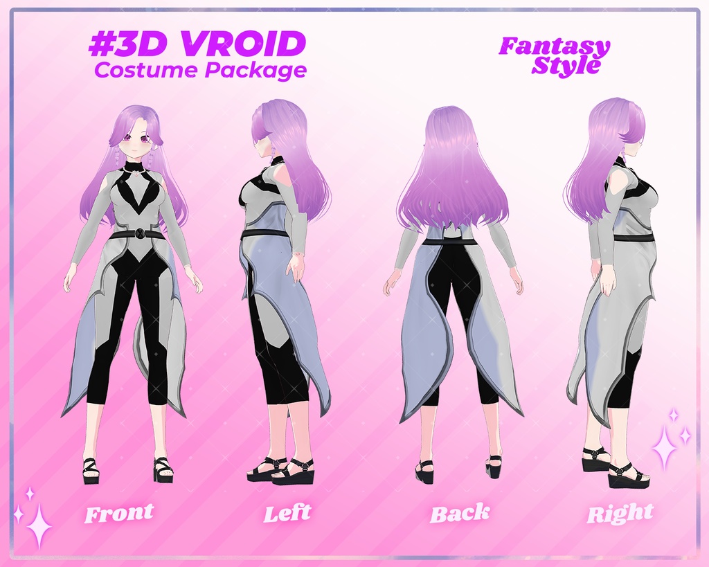 3D VRoid Outfit Pack Fantasy Style Warrior & Royal Princess Attire for VRoid Models | VRoid Clothes, VRoid Costume, VRoid Fashion