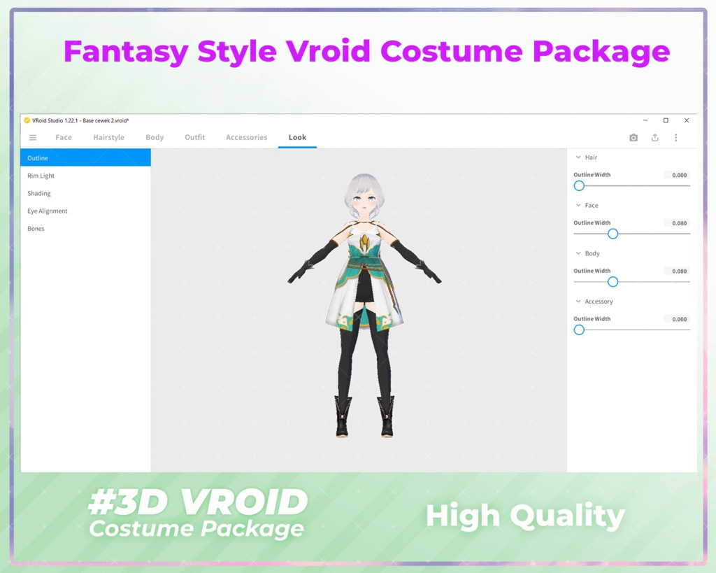 3D VRoid Outfit Pack Fantasy Style Enchanted Warrior & Fairy Costumes for VRoid Models | VRoid Clothes, VRoid Costume, VRoid Fashion