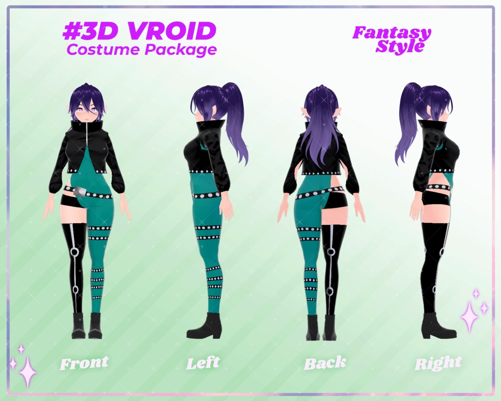 3D VRoid Outfit Pack Fantasy Style Enchanted Warrior & Fairy Costumes for VRoid Models | VRoid Clothes, VRoid Costume, VRoid Fashion