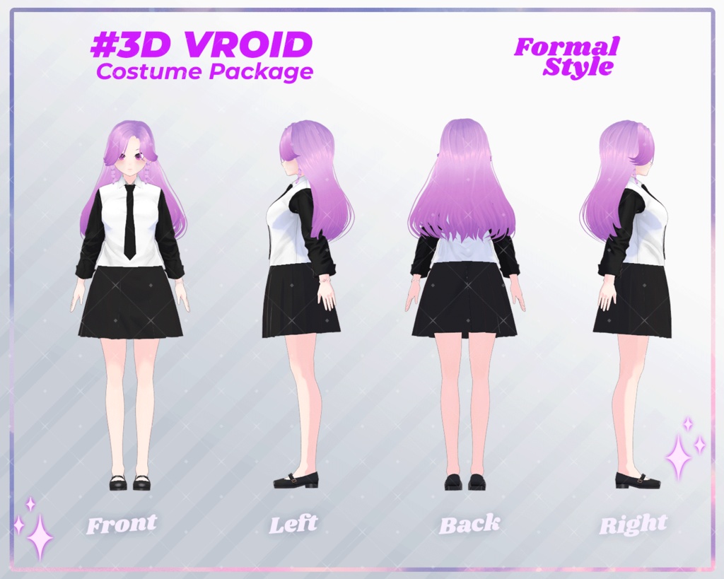 3D VRoid Outfit Pack Formal Style Elegant Office & Business Attire for VRoid Models | VRoid Clothes, VRoid Costume, VRoid Fashion