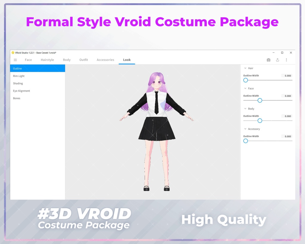 3D VRoid Outfit Pack Formal Style Elegant Office & Business Attire for VRoid Models | VRoid Clothes, VRoid Costume, VRoid Fashion