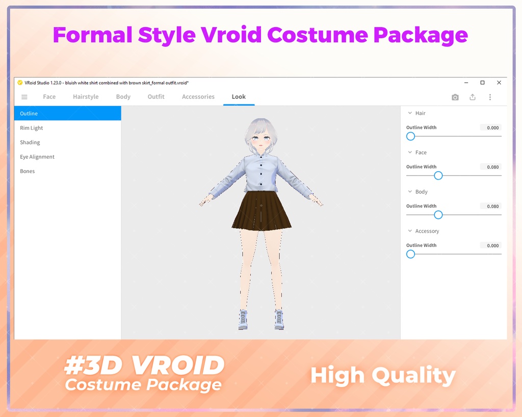 3D VRoid Outfit Pack Formal Style Elegant Business & Office Fashion for VRoid Models | VRoid Clothes, VRoid Costume, VRoid Fashion