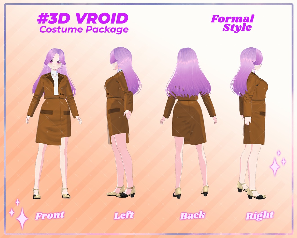 3D VRoid Outfit Pack Formal Style Elegant Business & Office Fashion for VRoid Models | VRoid Clothes, VRoid Costume, VRoid Fashion