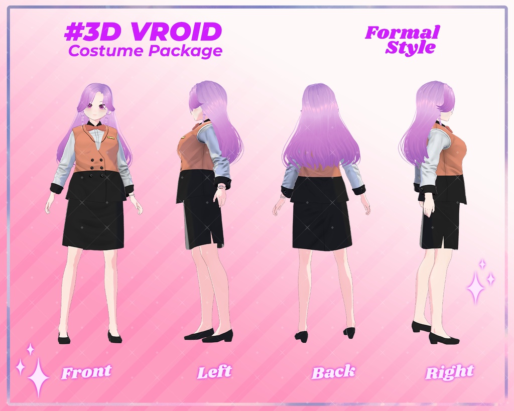 3D VRoid Outfit Pack Elegant & Soft Pink Formal Wear for VRoid Models | VRoid Clothes, VRoid Costume, VRoid Fashion