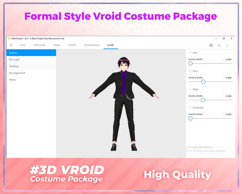 3D VRoid Outfit Pack Bold & Charismatic Red and Black Formal Suits for VRoid Models | VRoid Clothes, VRoid Costume, VRoid Fashion