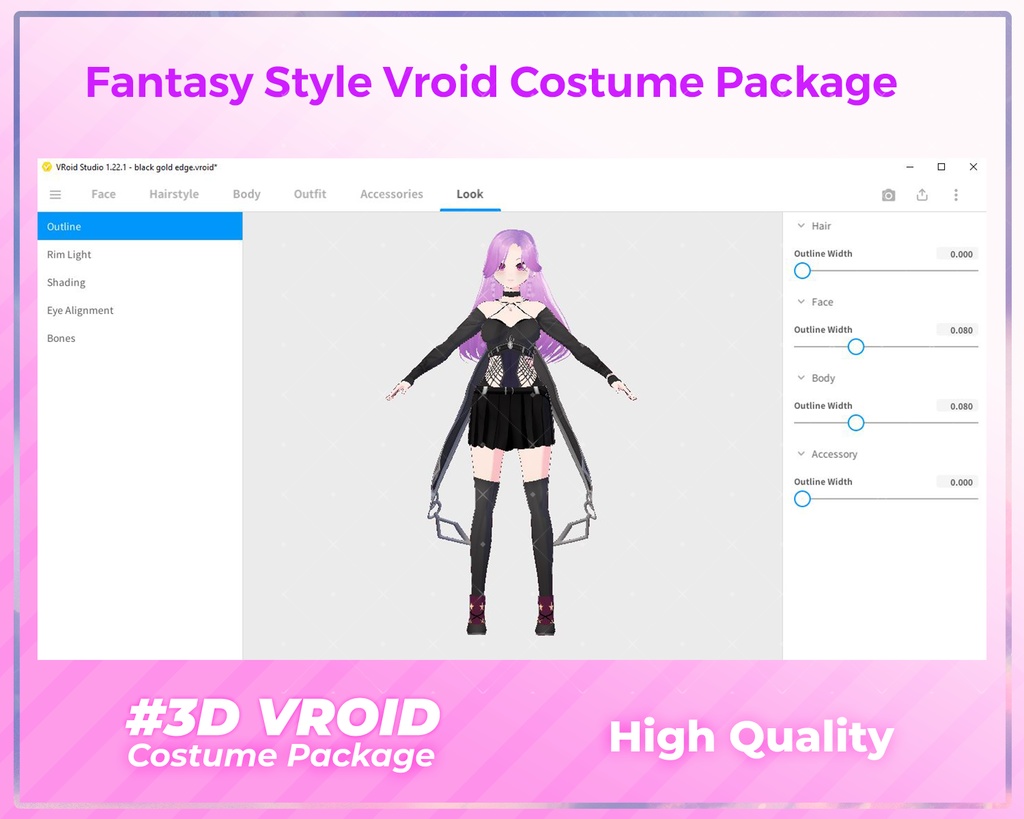 3D VRoid Outfit Pack Dark Enchanted Gothic & Sorceress Fashion for VRoid Models | VRoid Clothes, VRoid Costume, VRoid Fashion