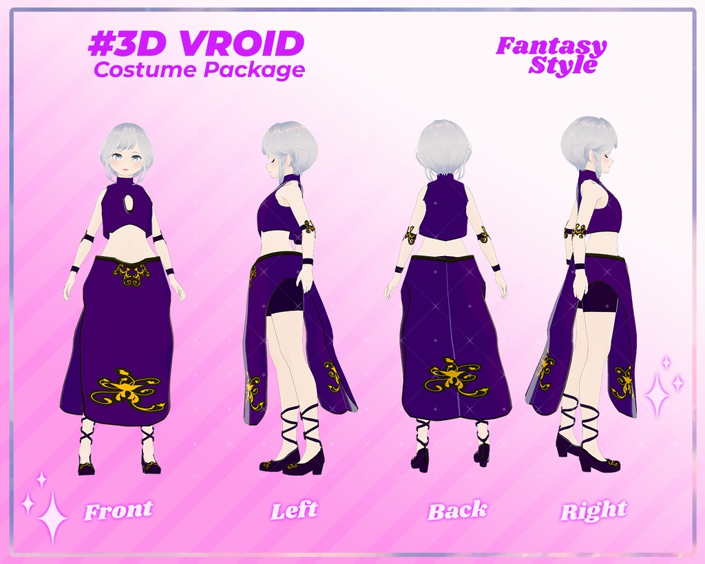 3D VRoid Outfit Pack Dark Enchanted Gothic & Sorceress Fashion for VRoid Models | VRoid Clothes, VRoid Costume, VRoid Fashion