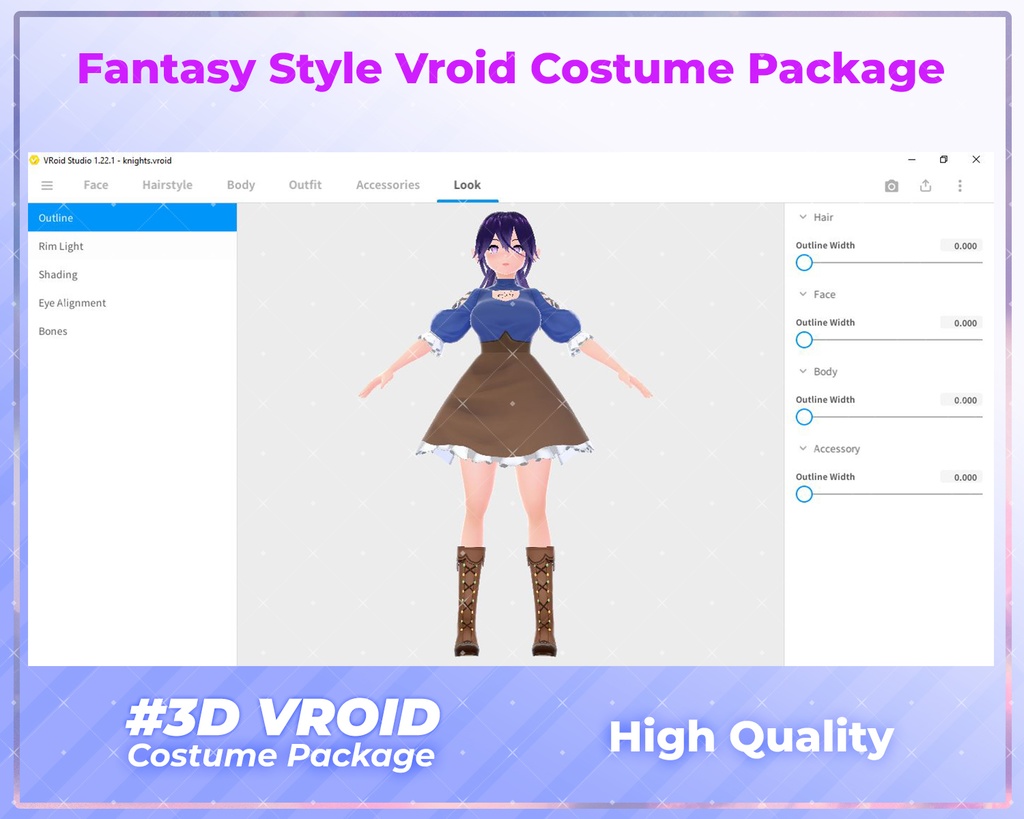 3D VRoid Outfit Pack Enchanting Fantasy Dresses for VRoid Models | VRoid Clothes, VRoid Costume, VRoid Fantasy Fashion