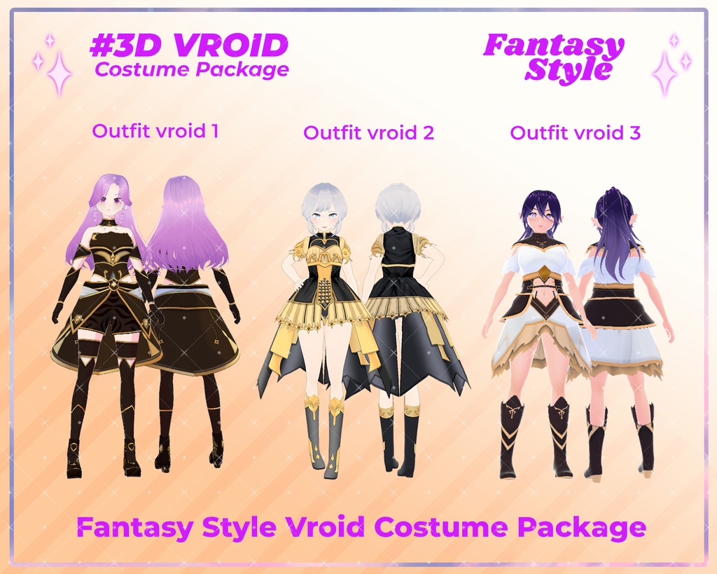 3D VRoid Outfit Pack Regal Fantasy Warrior Dresses for VRoid Models | VRoid Clothes, VRoid Costume, VRoid Fantasy Fashion