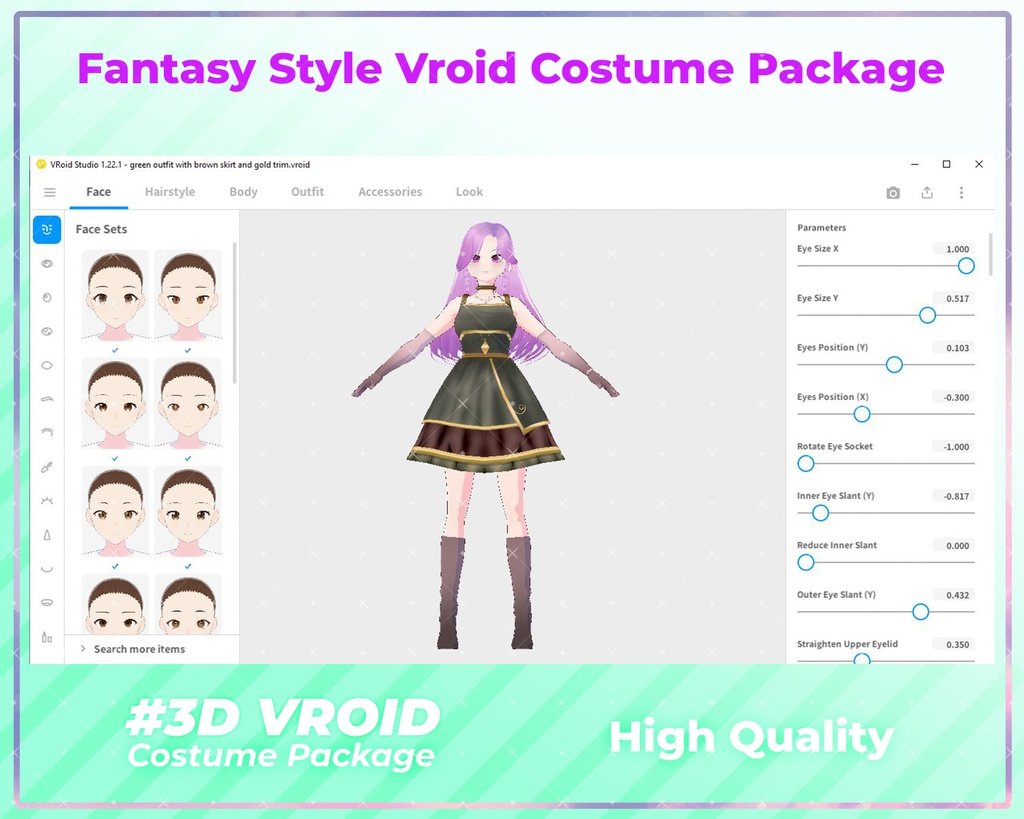 3D VRoid Outfit Pack Mystic Forest Fantasy Attire for VRoid Models | VRoid Clothes, VRoid Costume, VRoid Fantasy Fashion