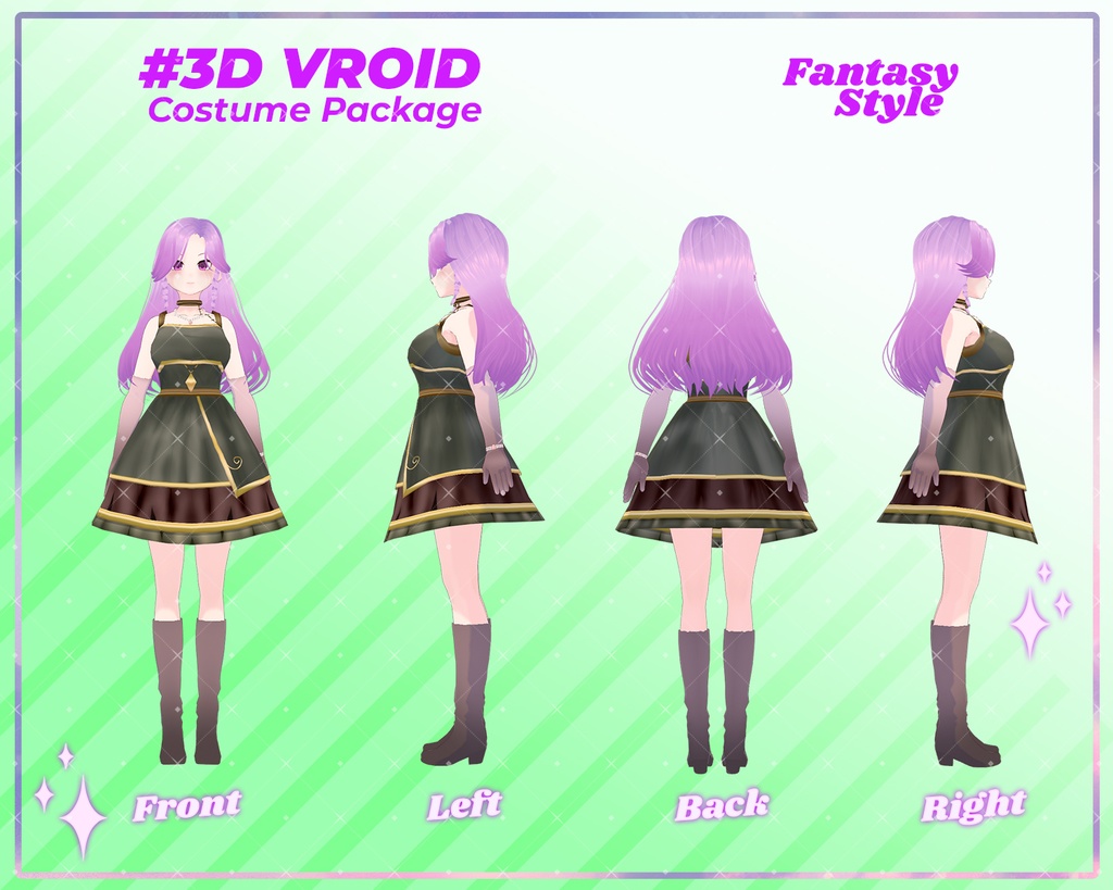 3D VRoid Outfit Pack Mystic Forest Fantasy Attire for VRoid Models | VRoid Clothes, VRoid Costume, VRoid Fantasy Fashion