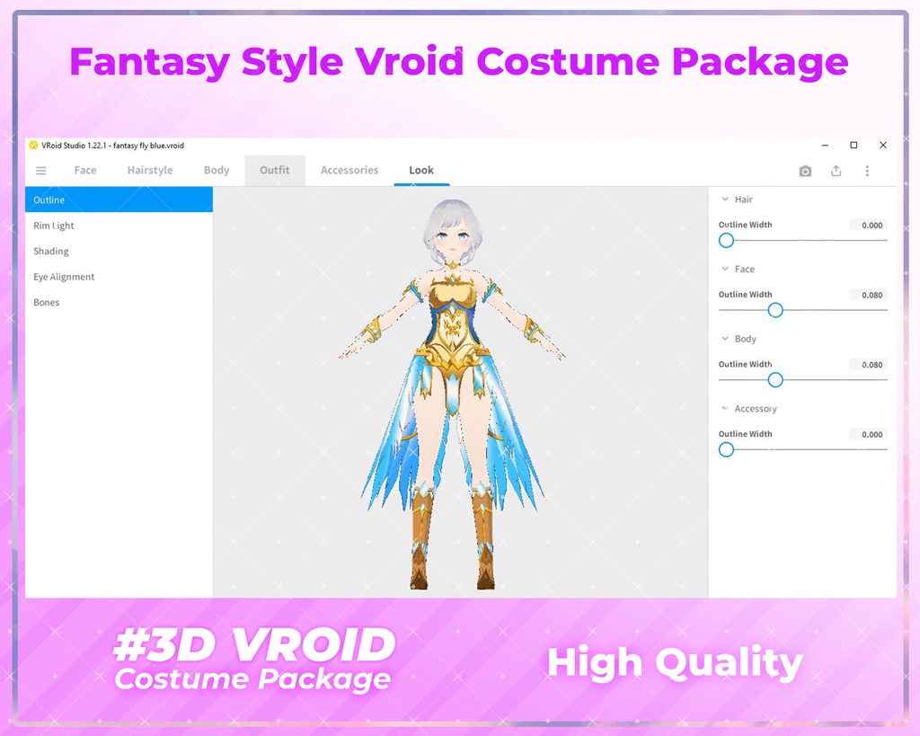 3D VRoid Outfit Pack Enchanted Princess Fantasy Wear for VRoid Models | VRoid Clothes, VRoid Costume, VRoid Fantasy Fashion