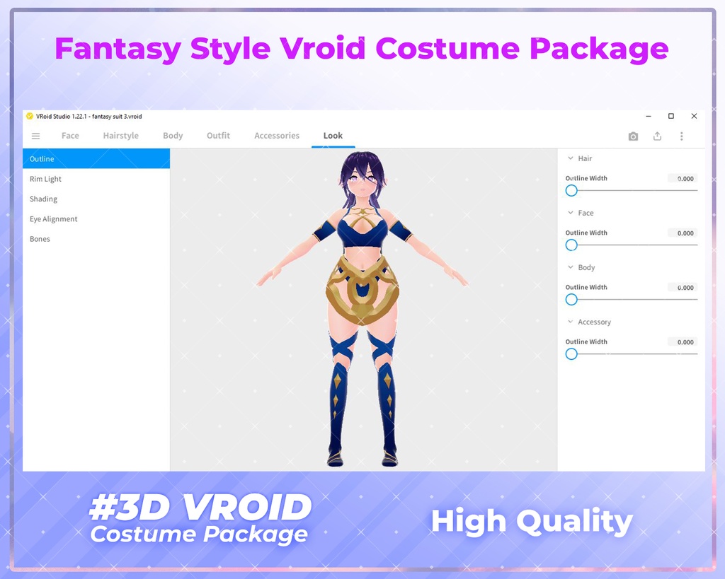 3D VRoid Outfit Pack Medieval Fantasy Attire for VRoid Models | VRoid Clothes, VRoid Costume, VRoid RPG Fashion