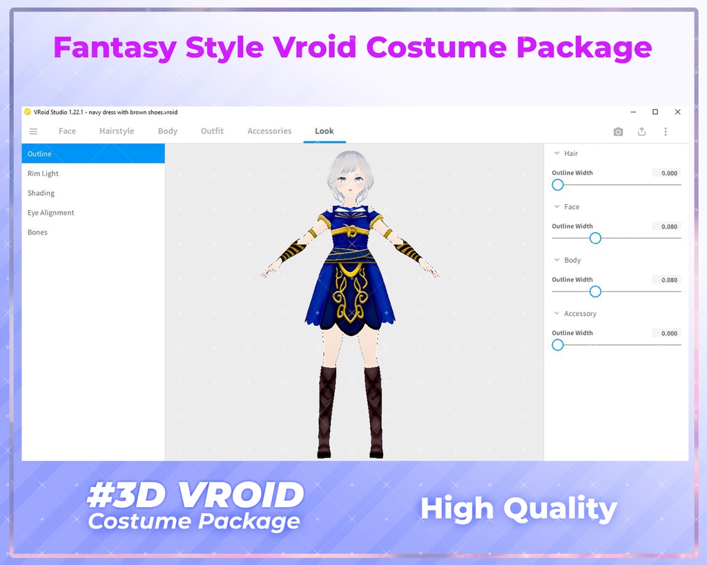 3D VRoid Outfit Pack Enchanted Royal & Mystic Attire for VRoid Models | VRoid Clothes, VRoid Costume, VRoid Fantasy Fashion