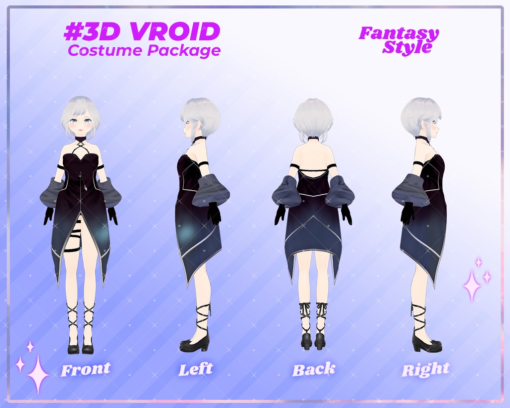3D VRoid Outfit Pack Mystic Kingdom & Enchanted Dresses for VRoid Models | VRoid Clothes, VRoid Costume, VRoid Fantasy Fashion
