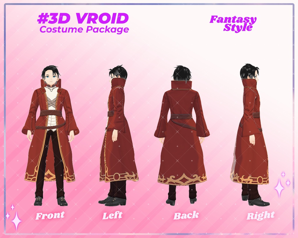 3D VRoid Outfit Pack Dark Knight & Royal Warrior Fantasy Clothes for VRoid Models | VRoid Clothes, VRoid Costume, VRoid RPG Fashion