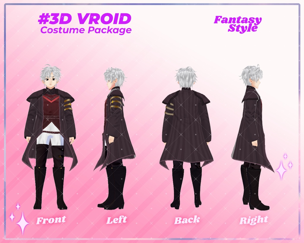 3D VRoid Outfit Pack Dark Knight & Royal Warrior Fantasy Clothes for VRoid Models | VRoid Clothes, VRoid Costume, VRoid RPG Fashion