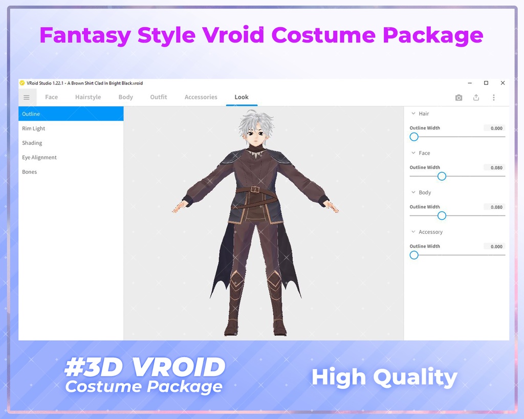 3D VRoid Outfit Pack Warrior & Adventurer Fantasy Clothes for VRoid Models | VRoid Clothes, VRoid Costume, VRoid RPG Fashion