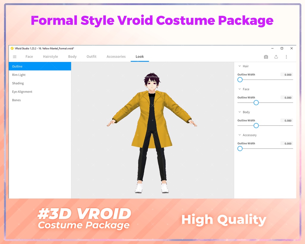 3D VRoid Outfit Pack Colorful Formal Fashion for VRoid Models | VRoid Clothes, VRoid Costume, VRoid Business Attire