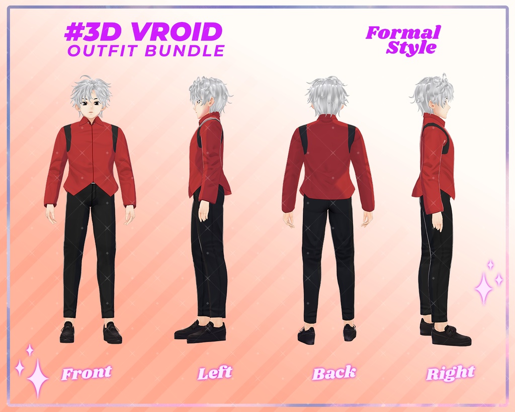 3D VRoid Outfit Pack Colorful Formal Fashion for VRoid Models | VRoid Clothes, VRoid Costume, VRoid Business Attire