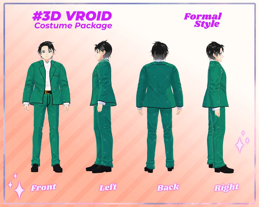 3D VRoid Outfit Pack Colorful Formal Fashion for VRoid Models | VRoid Clothes, VRoid Costume, VRoid Business Attire