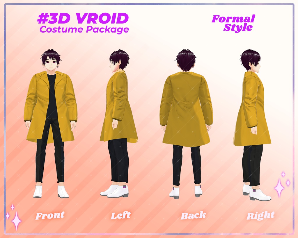 3D VRoid Outfit Pack Colorful Formal Fashion for VRoid Models | VRoid Clothes, VRoid Costume, VRoid Business Attire