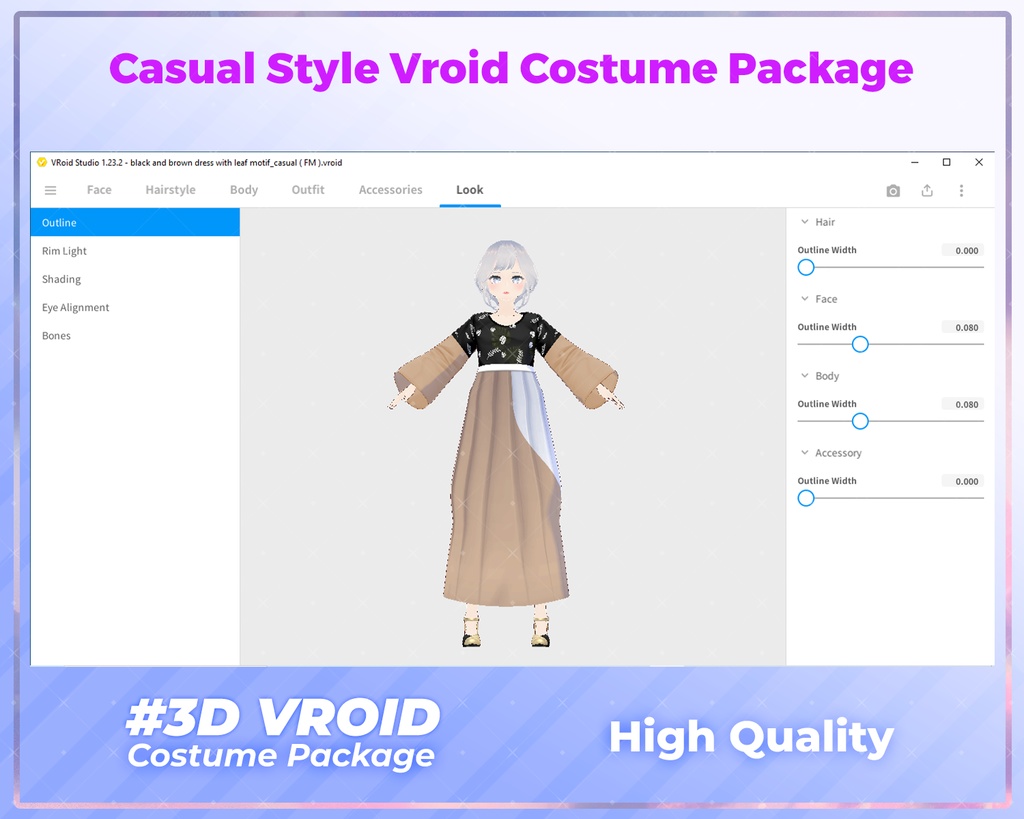3D VRoid Outfit Pack Cozy & Stylish Casual Wear for VRoid Models | VRoid Clothes, VRoid Fashion, VRoid Everyday Outfit