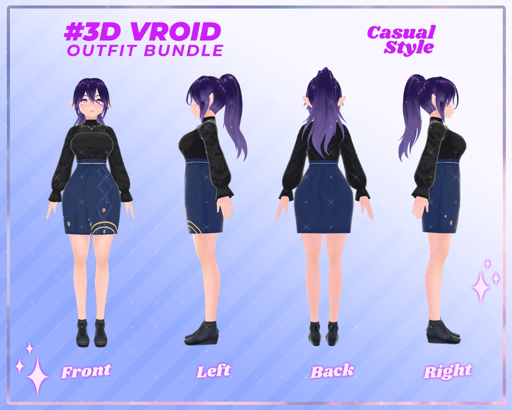 3D VRoid Outfit Pack Cozy & Stylish Casual Wear for VRoid Models | VRoid Clothes, VRoid Fashion, VRoid Everyday Outfit