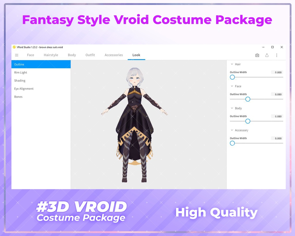 3D VRoid Outfit Pack Enchanted Sorceress & Mystic Fantasy Dresses for VRoid Models | VRoid Clothes, VRoid Magical Fashion, VRoid Fantasy Wear