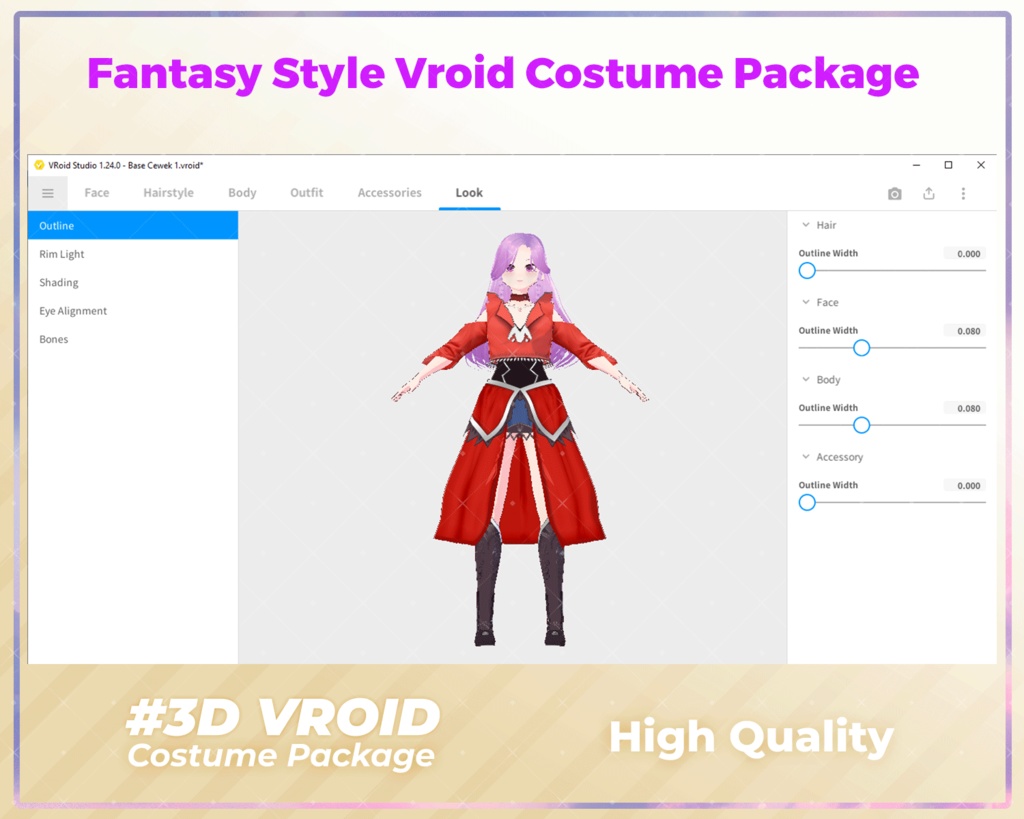 3D VRoid Outfit Pack Enchanted Fantasy Clothes for VRoid Models | VRoid Clothes, VRoid Costume, VRoid Fashion