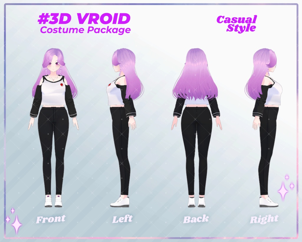 3D VRoid Outfit Pack Casual & Cozy Everyday Wear for VRoid Models | VRoid Clothes, VRoid Costume, VRoid Fashion